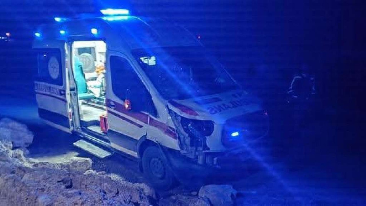 Siirt’te hasta taşıyan ambulans ata çarptı
