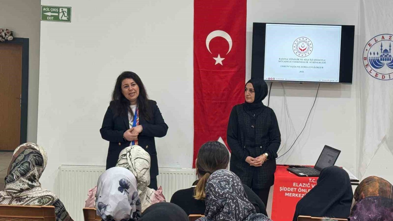 Elazığ’da kadına yönelik şiddetle mücadele eğitimi

