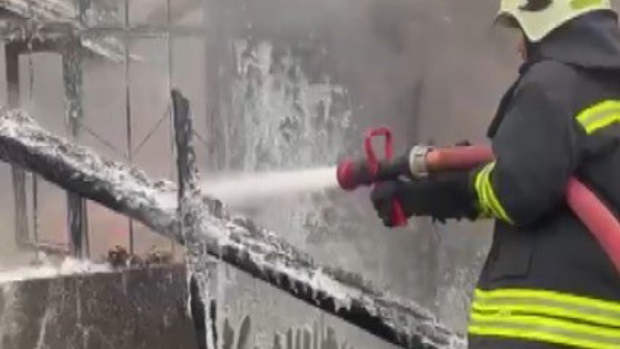 Kahramanmaraş’ta ahır yangını
