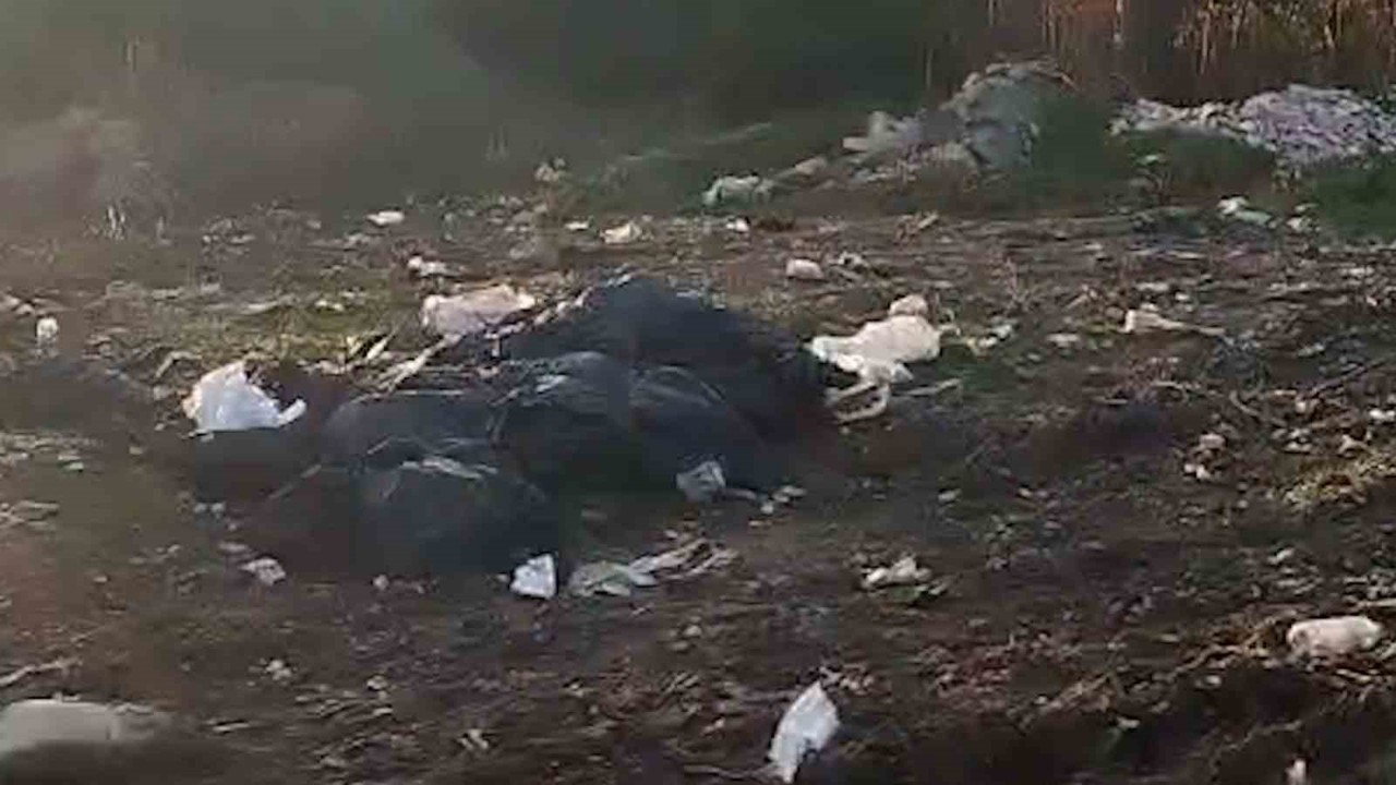 Vatandaşların kirlettiği ormanlık alanı muhtar temizledi
