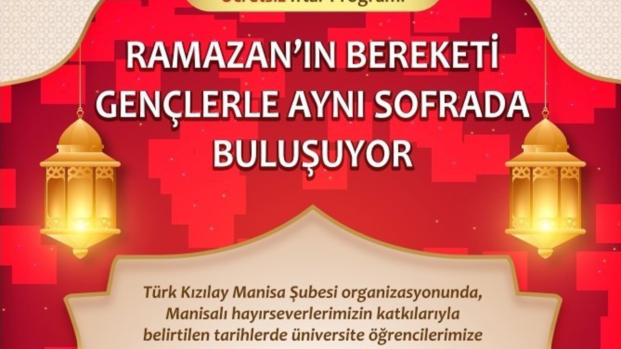 Kızılay’dan üniversitelilere ramazan sofrası
