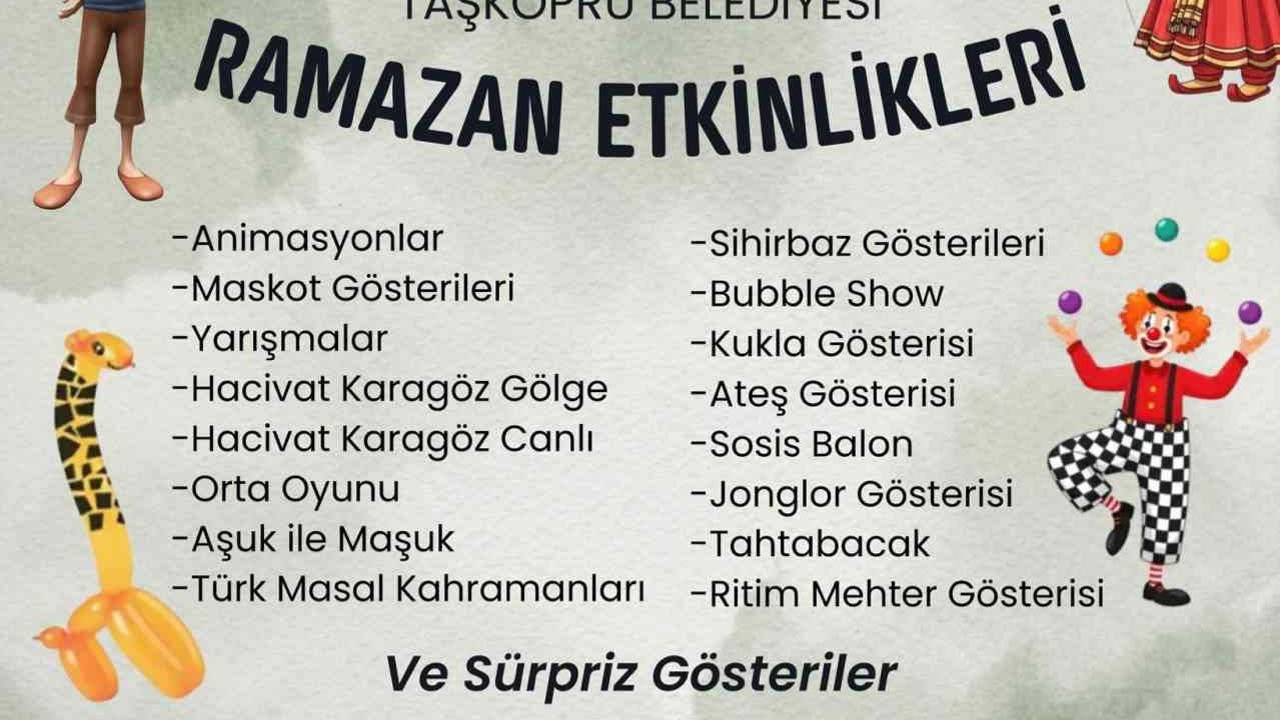 Taşköprü’de Ramazan dolu dolu geçeek
