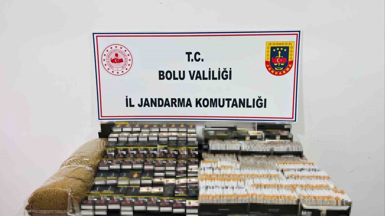 Bolu’da binlerce kaçak makaron ve tütün ele geçirildi
