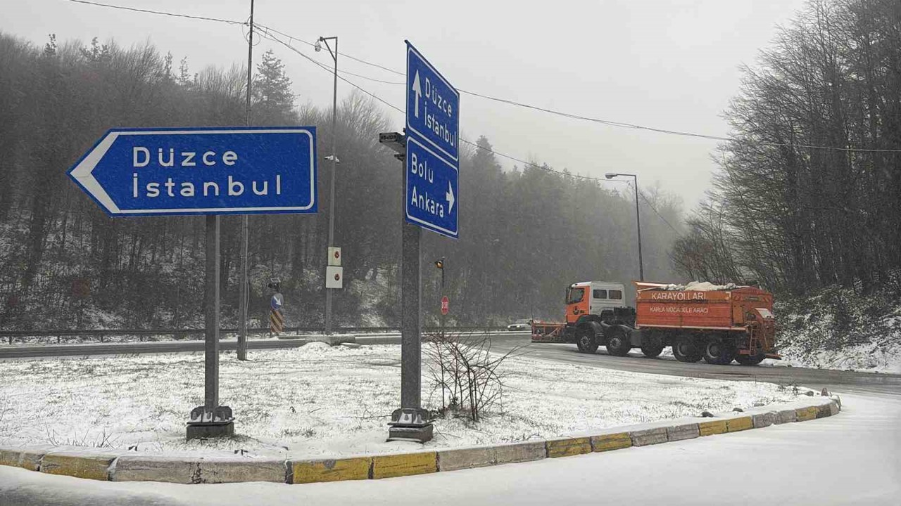 Bolu Dağı’nda kar yağışı başladı
