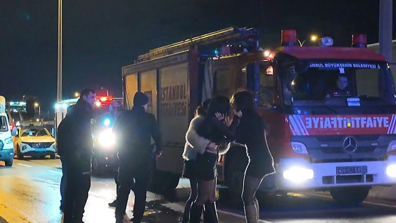 Avcılar’da kaza yerini karıştıran kadınlar kamerada
