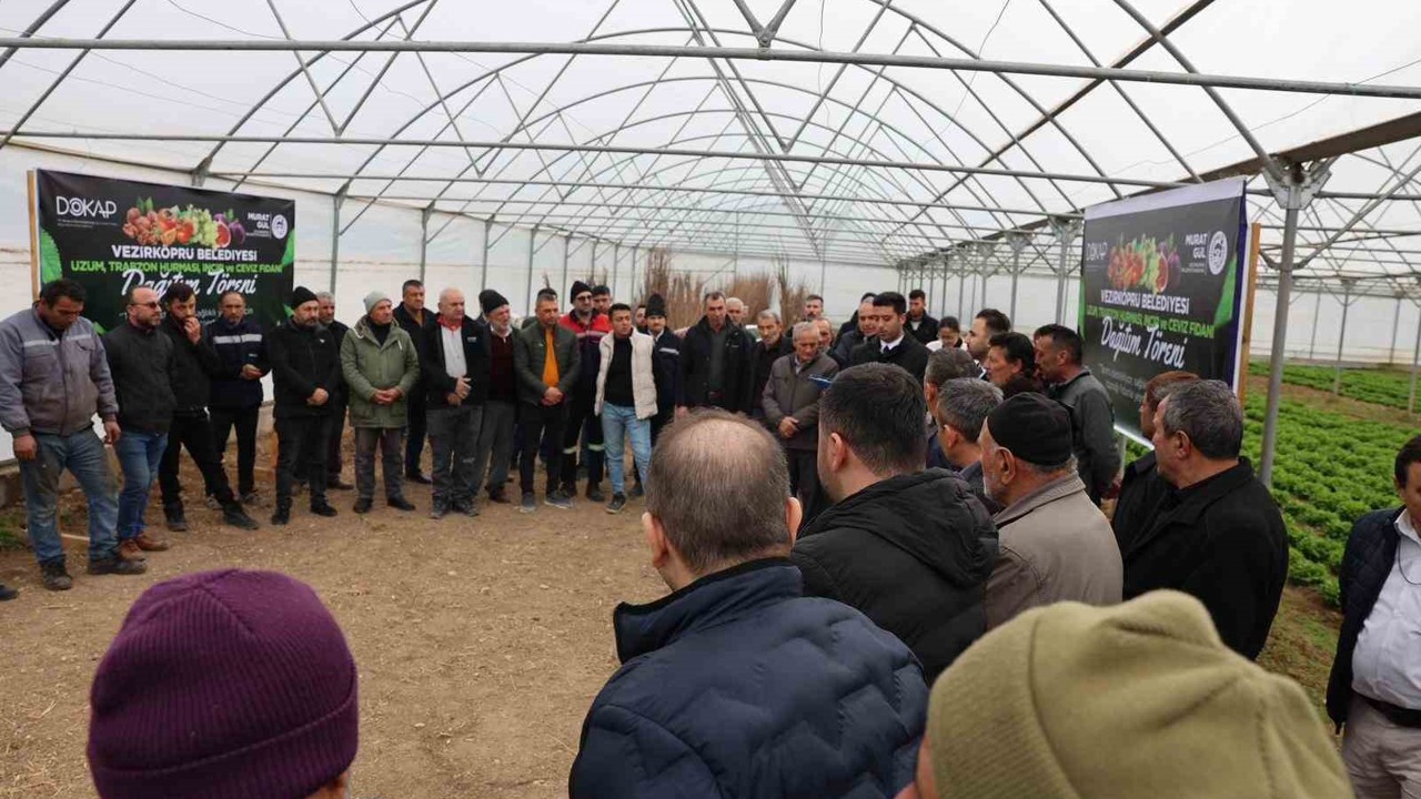 Vezirköprü’de çiftçiye 12 bin 500 meyve fidanı
