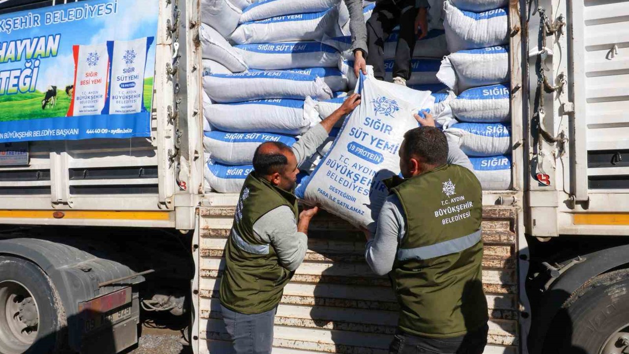 Büyükşehir’in üreticilere yem desteği devam ediyor
