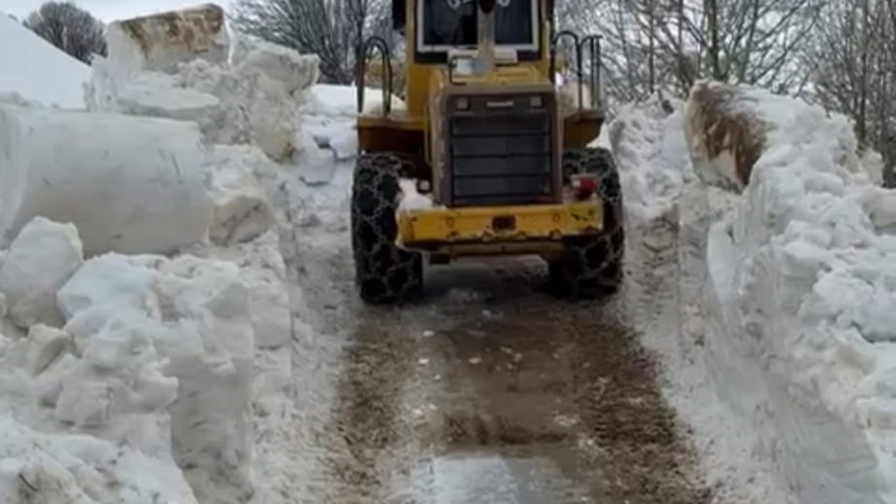 Bitlis’te ulaşım için 5 metrelik kar engelini aştılar
