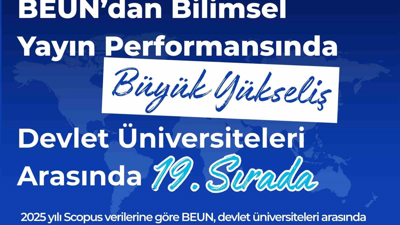 BEUN’dan bilimsel yayın performansında büyük yükseliş

