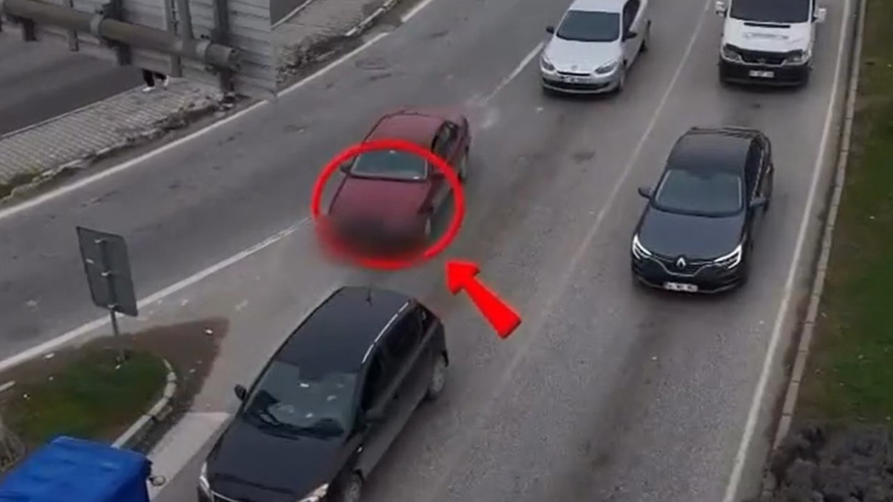 Kural ihlali yapan sürücüler havadan tespit edildi
