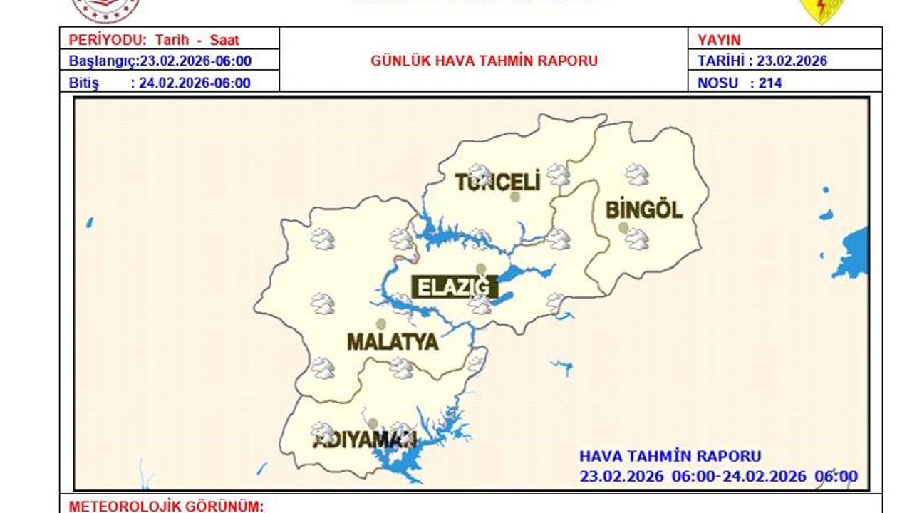 Tunceli için çığ uyarısı
