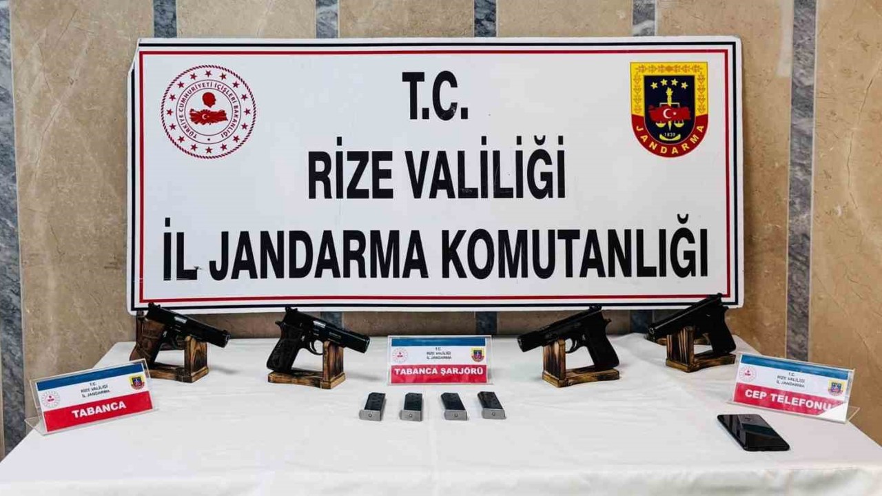 Rize’de ruhsatsız silah operasyonu: 1 gözlatı
