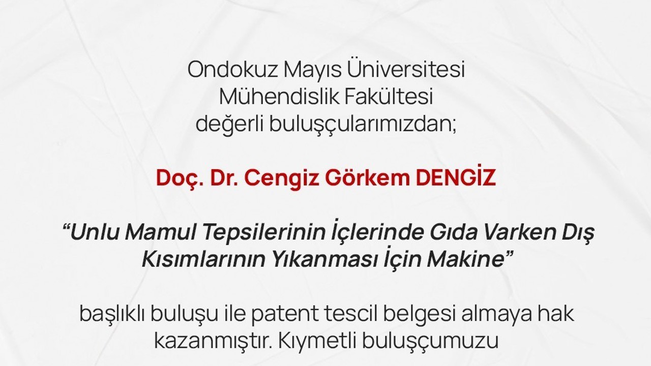 OMÜ’den iki yeni patent: Tepsilerde hijyen ve elektrokromik ölçümde yenilik
