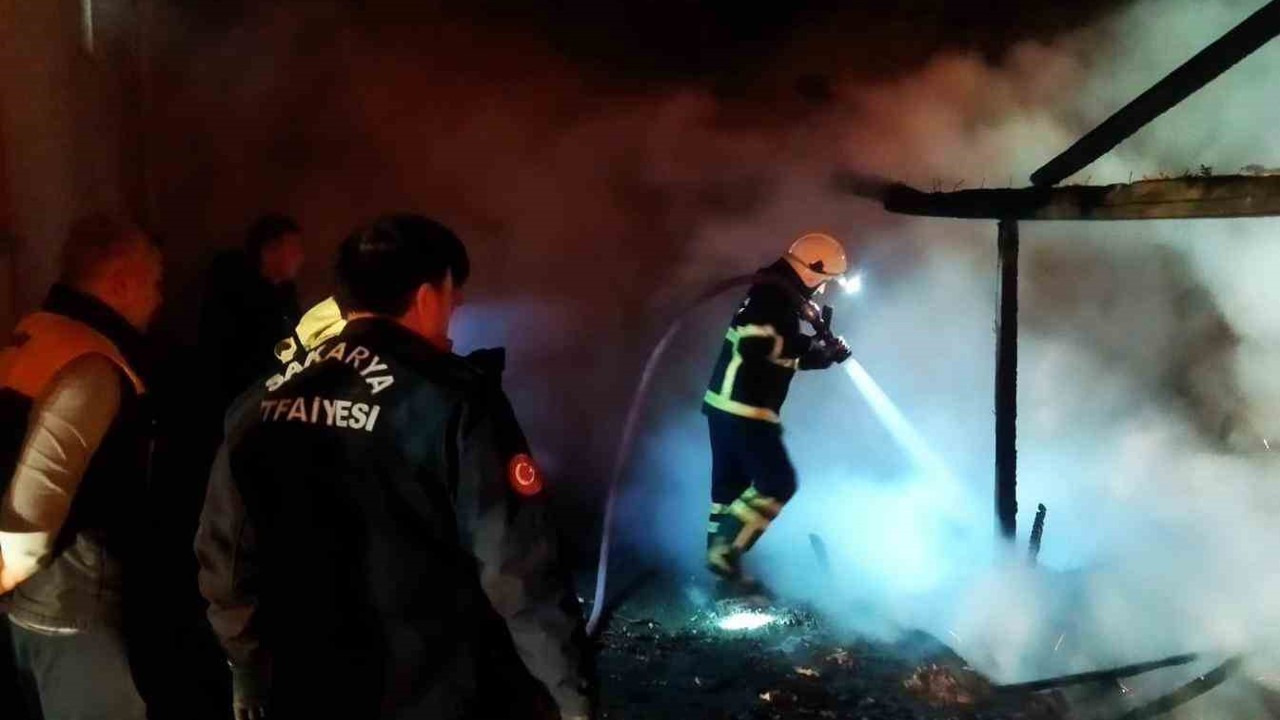 Odunluk yangını ekiplerin hızlı müdahalesi ile söndürüldü
