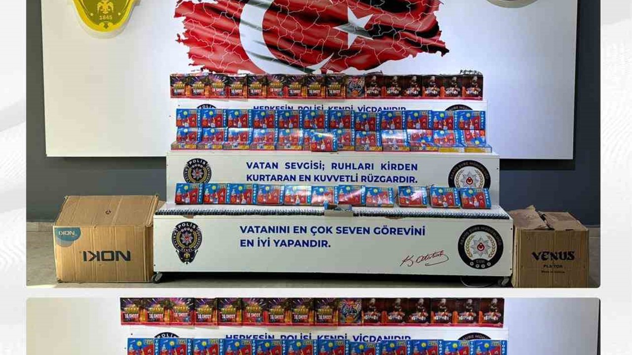Erzurum’da polis ve zabıtadan piroteknik operasyon
