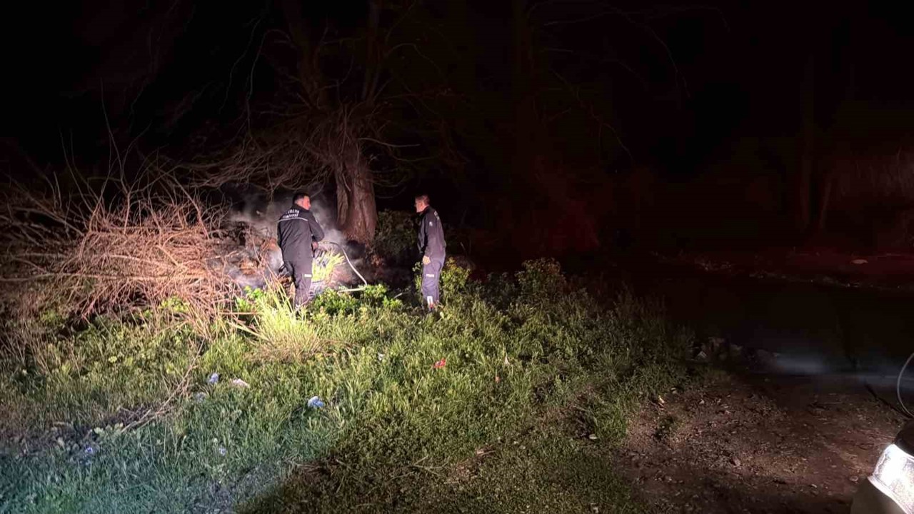 Gazipaşa Selinus Kalesi’ndeki çalılık yangını korkuttu
