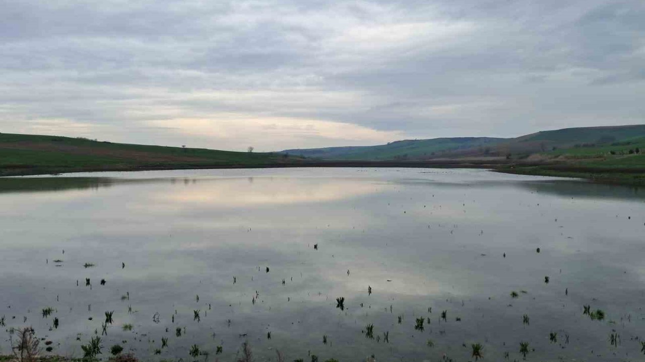 Kuruyan Yeşilsırt Göleti yağışlarla yeniden hayat buldu
