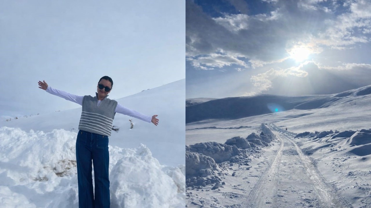 Diyadin’de kar engel tanımadı, öğretmenler görev başında
