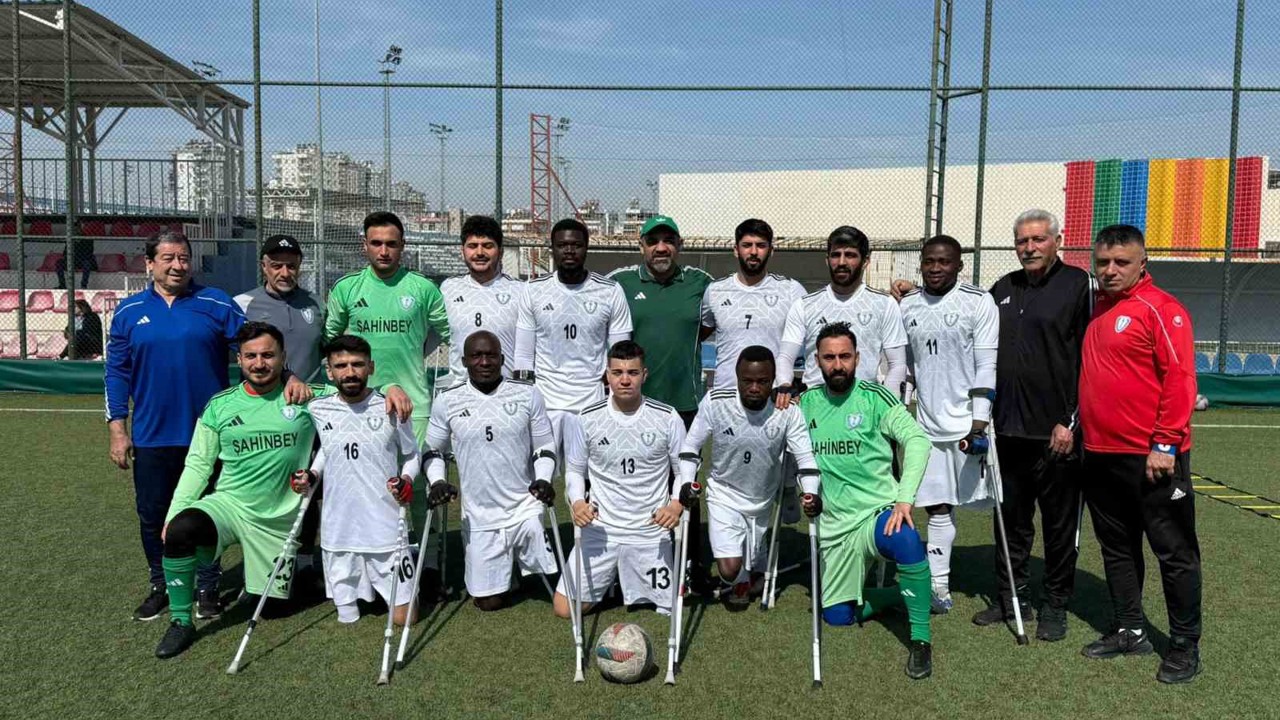 Şahinbey Ampute futbol takımı Türkiye Kupası’nda çeyrek finalde
