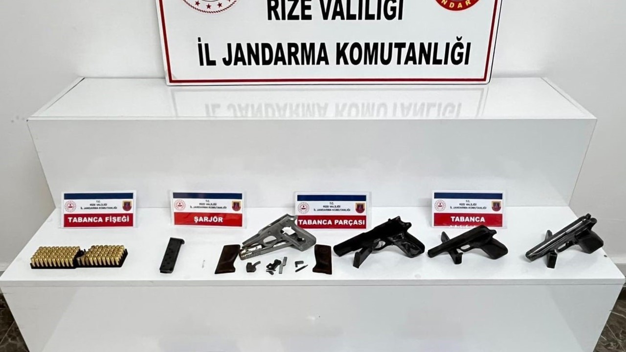 Rize’de ruhsatsız silah ve uyuşturucu operasyonu
