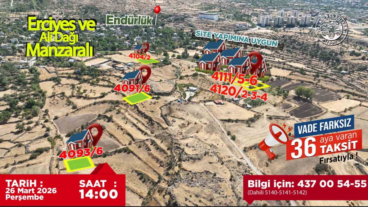 Talas’ın gözde lokasyonlarında villa parseli fırsatı
