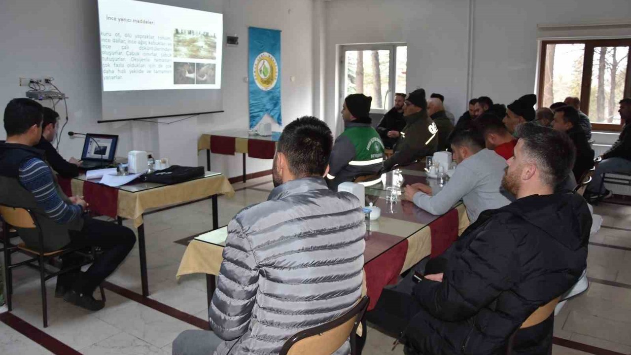 Beyşehir’de orman yangınlarına karşı müdahale eğitimi verildi
