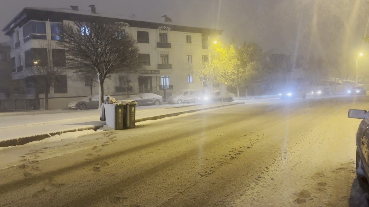 Erzincan’da kar yağışı
