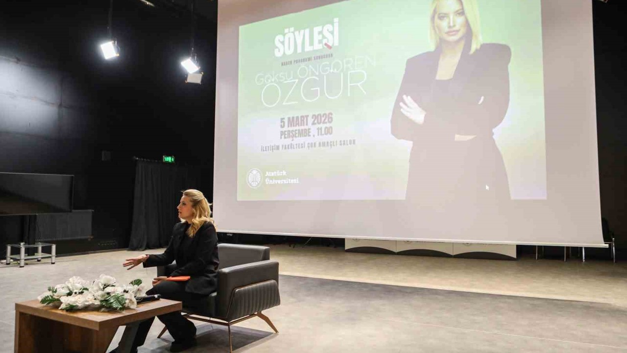 Gazeteci Göksü Öngören Özgür, Atatürk Üniversitesinde öğrencilerle buluştu
