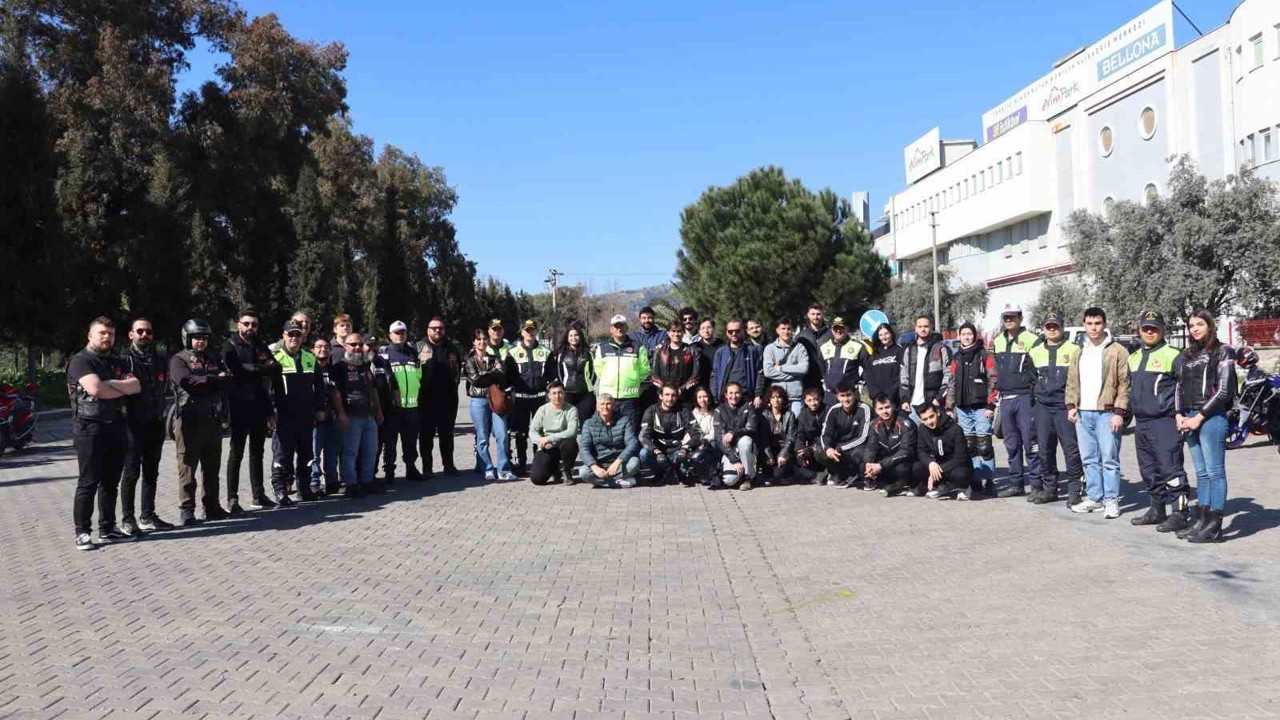 Aydın’da motosiklet sürücülerine güvenli sürüş eğitimi
