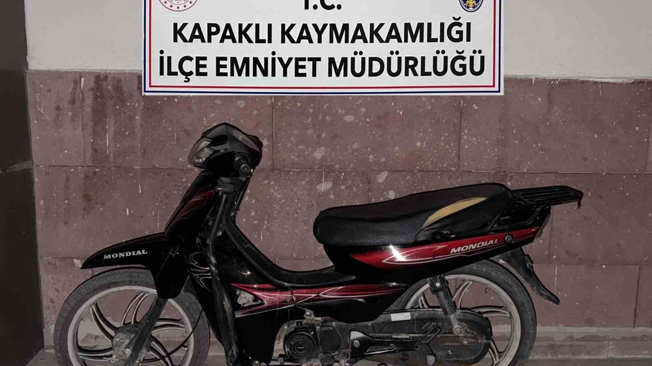 Kapaklı’da çalınan motosiklet bulundu
