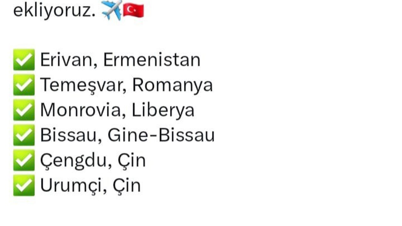 THY Genel Müdürü Bilal Ekşi 6 yeni rotayı duyurdu
