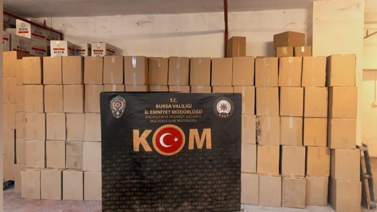 Bursa’da 3 milyon kaçak makaron ele geçirildi
