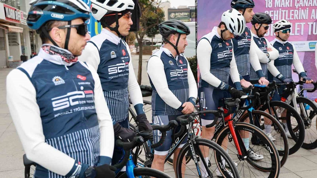 Gebze’den Çanakkale’ye pedal çevirecek bisikletliler yola çıktı
