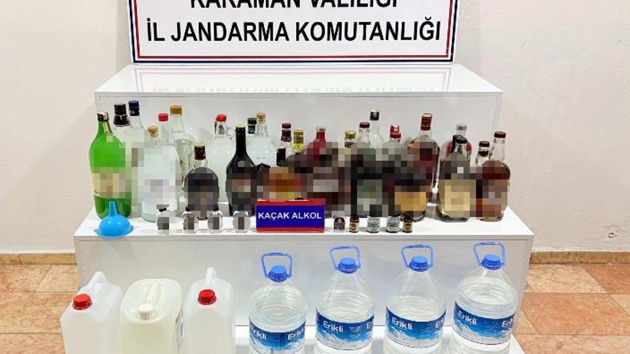 Karaman’da kaçak alkol ele geçirildi
