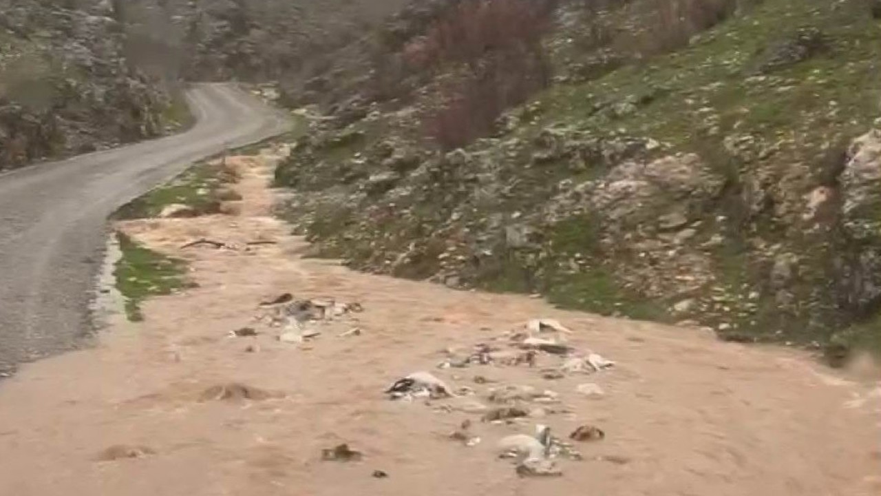 Silvan’da sağanak taşkınlara neden oldu
