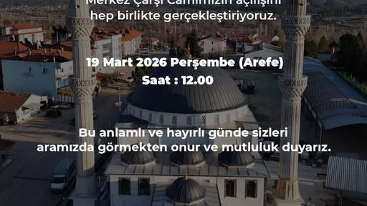 Beyağaç Merkez Çarşı Cami ibadete açılıyor
