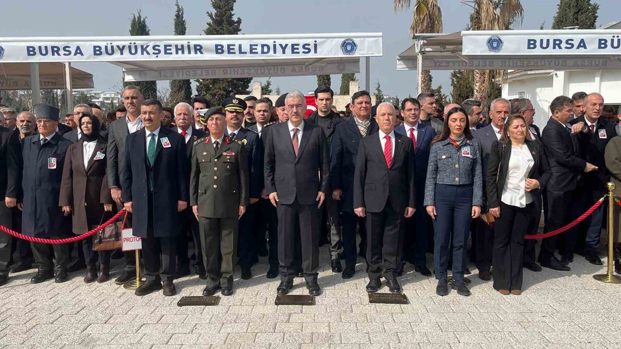 Çanakkale Zaferi’nin 111’inci yıl dönümünde Bursa şehitlerini unutmadı
