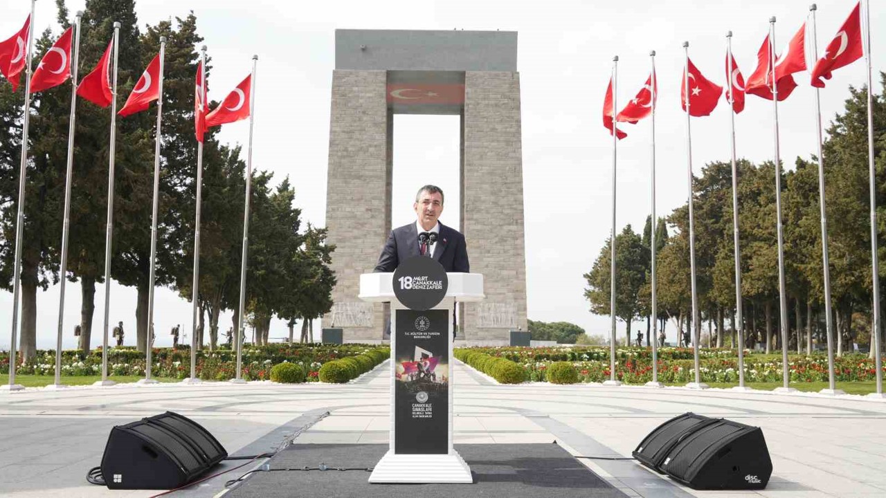 Cumhurbaşkanı Yardımcısı Yılmaz: "Azimle inşa ettiğimiz Türkiye Yüzyılı’nın da en sağlam dayanağı Çanakkale ruhudur"
