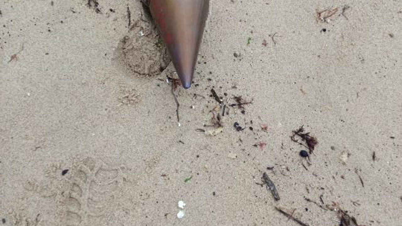 Çatalca’da kıyıya vuran füze başlığı imha edildi
