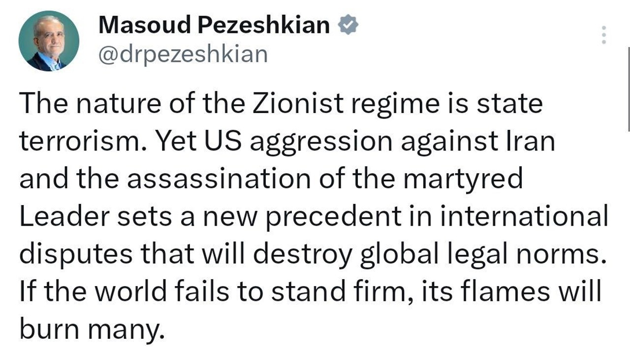 İran Cumhurbaşkanı Pezeşkiyan’dan dünyaya uyarı
