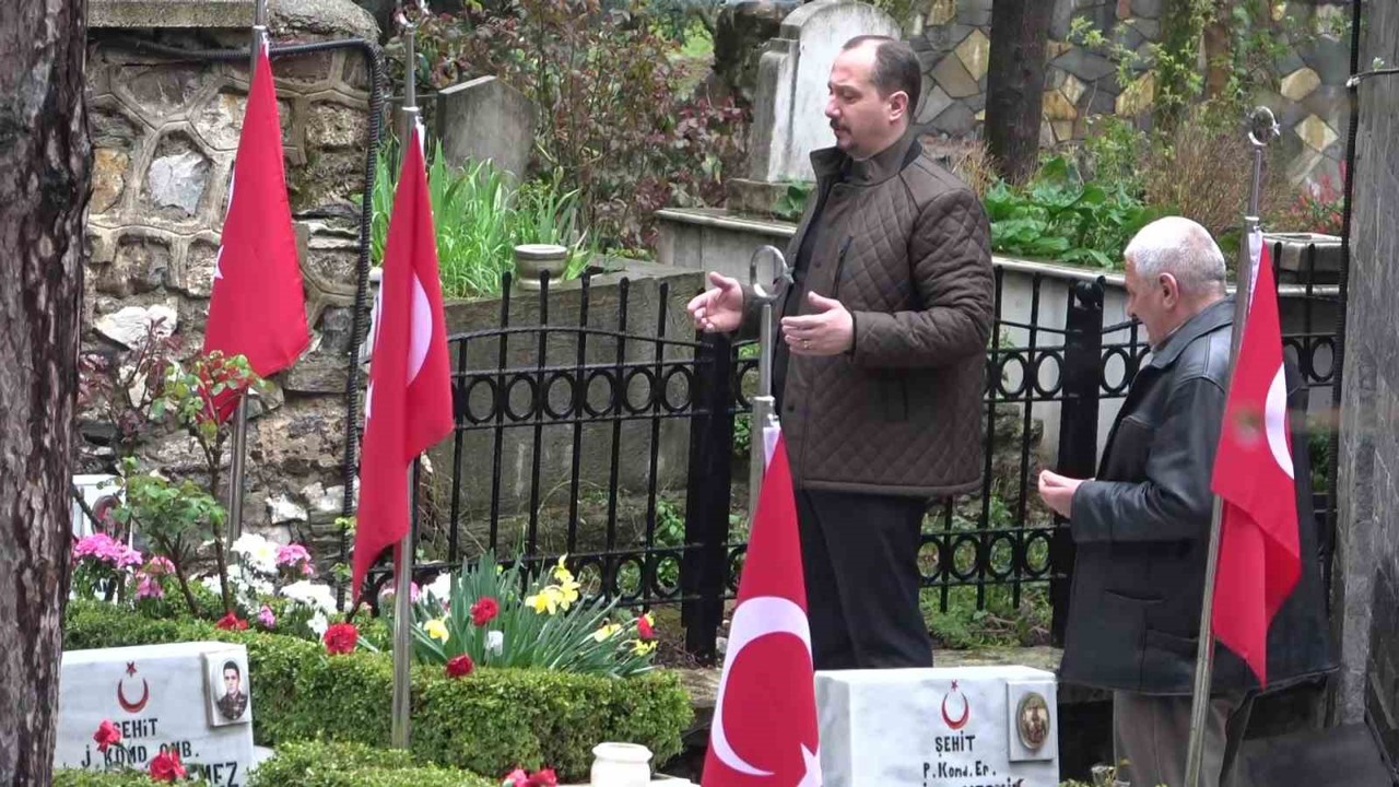 Şehit ailelerinden bayram ziyareti
