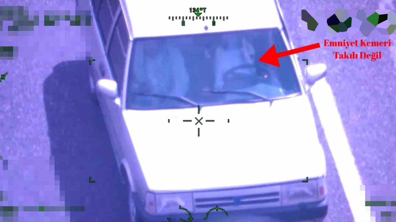 Emniyet’in ‘Uçan Göz’ü havadan denetim yaptı
