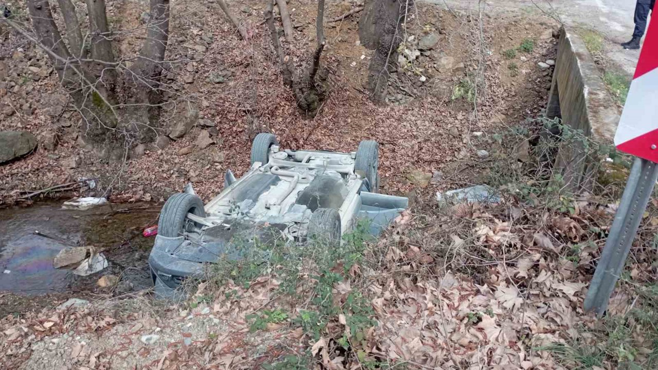 Otomobil dereye yuvarlandı: 5 yaralı
