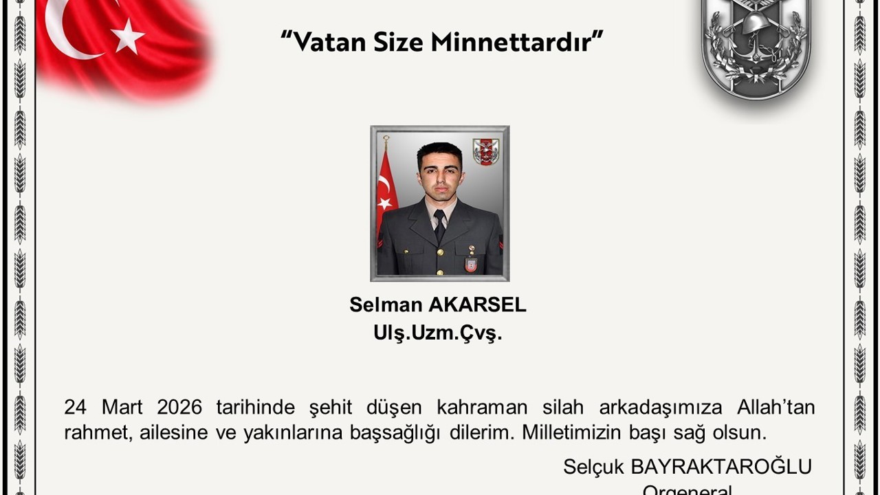 MSB: Ağrı’da 1 asker şehit oldu
