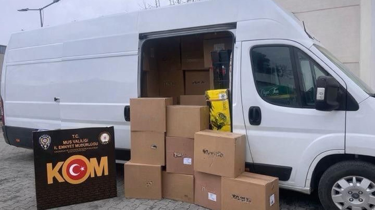 Muş’ta 1 milyon 110 bin adet makaron ele geçirildi
