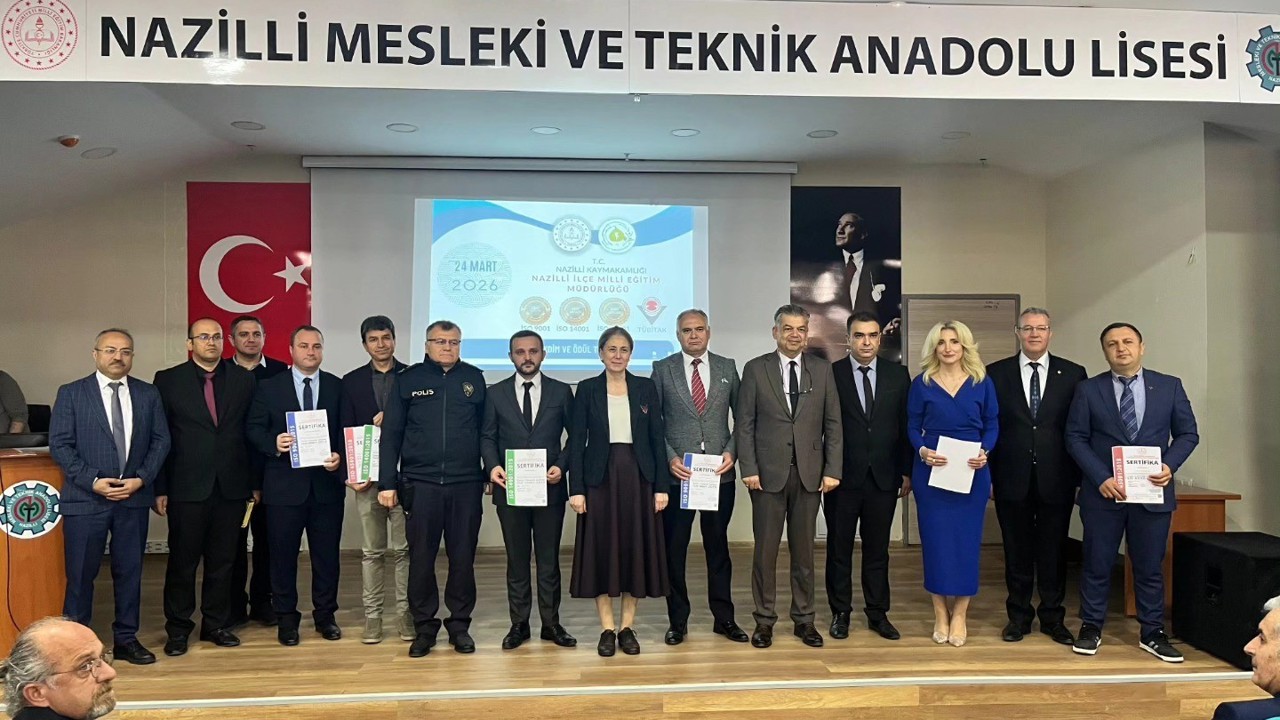 Nazilli’de projeleri ile dereceye giren okullar için ödül töreni düzenlendi
