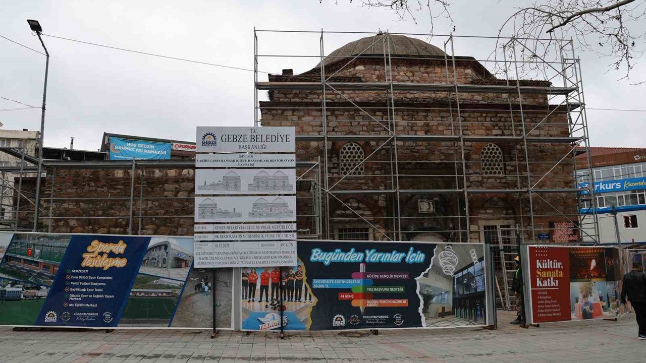Gebze’de 5 asırlık tarihi hamam restorasyonla ayağa kaldırılıyor
