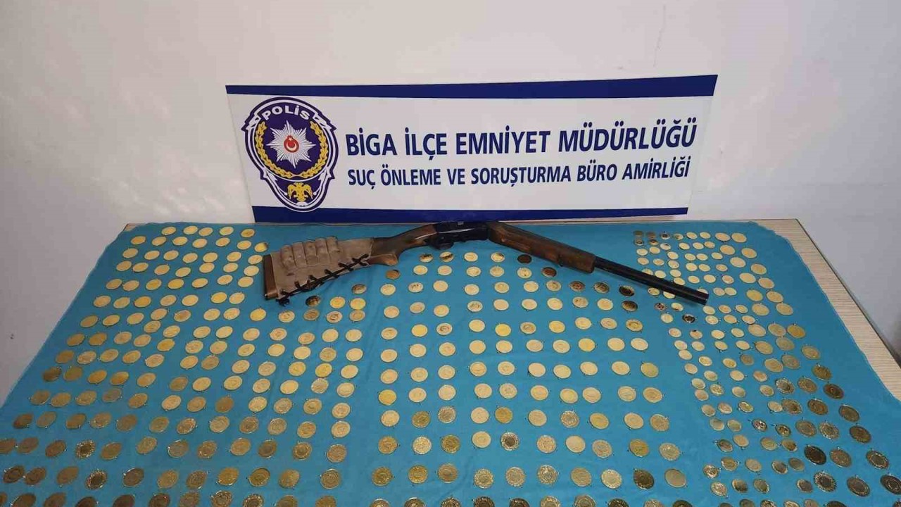 Biga’da 438 adet sahte altın ele geçirildi
