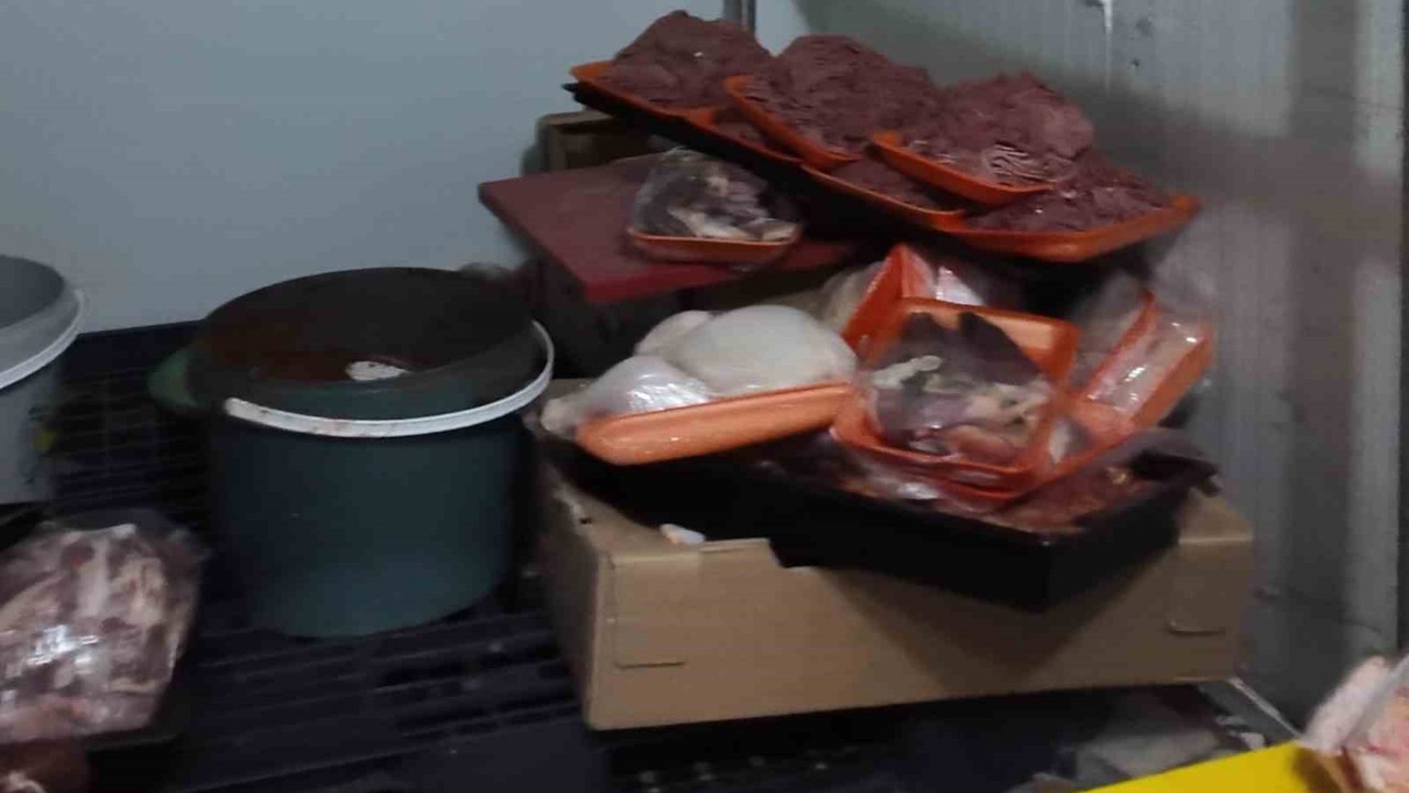 Baskın yapılan kasaptan mide bulandıran küflü ve bozuk etler çıktı
