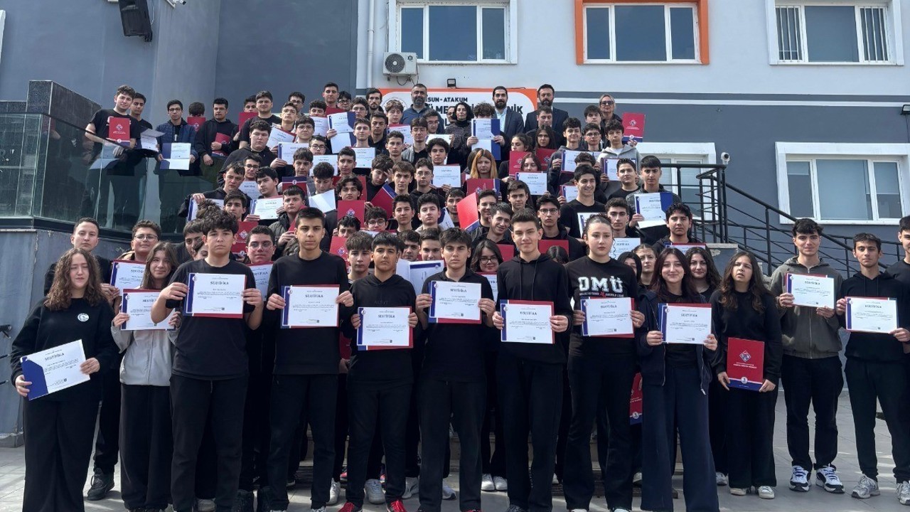 OMÜSEM lise öğrencilerine eğitim verdi: 116 öğrenci sertifikasını aldı
